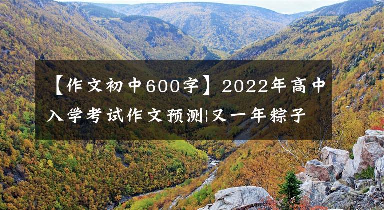 【作文初中600字】2022年高中入学考试作文预测|又一年粽子香气：任务中心、文化自信、中华传统节日(名词命题满分秘书满分作文)