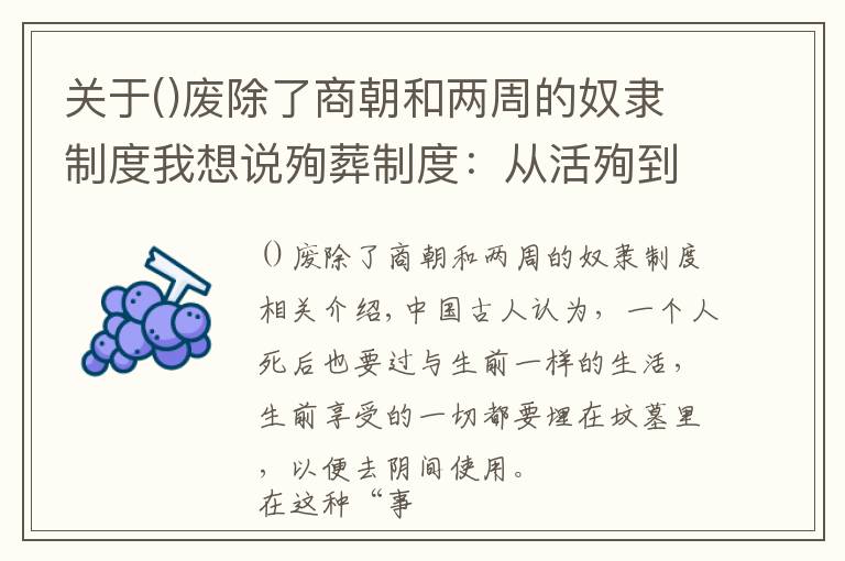 关于废除了商朝和两周的奴隶制度我想说殉葬制度：从活殉到明器俑