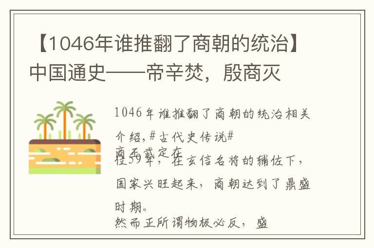 【1046年谁推翻了商朝的统治】中国通史——帝辛焚，殷商灭