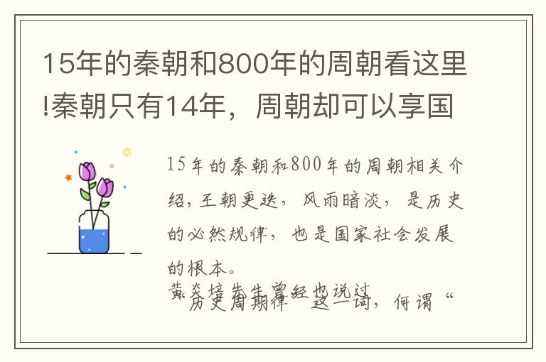 15年的秦朝和800年的周朝看这里!秦朝只有14年，周朝却可以享国800载，其他朝代为何300年都熬不过文章配图