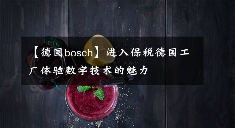 【德国bosch】进入保税德国工厂体验数字技术的魅力文章配图