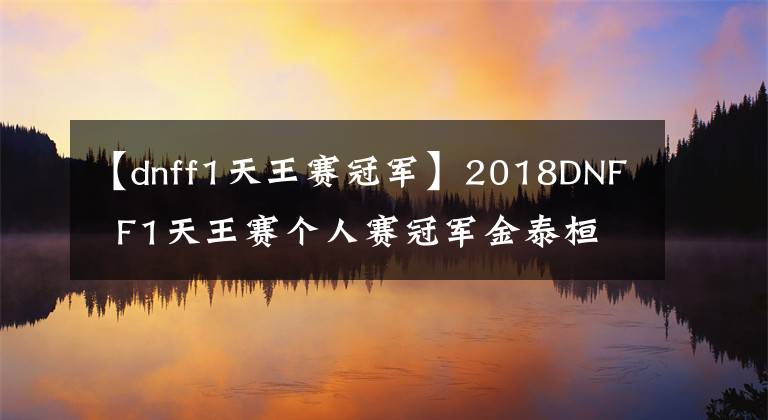 【dnff1天王赛冠军】2018DNF  F1天王赛个人赛冠军金泰桓的采访QA