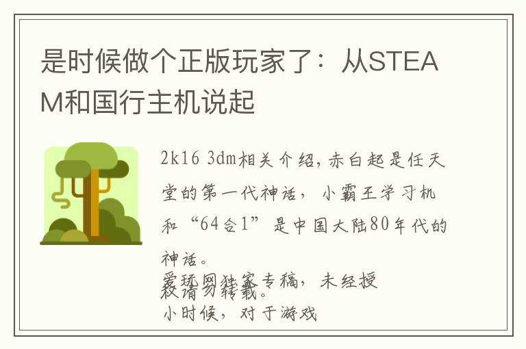 是时候做个正版玩家了：从STEAM和国行主机说起