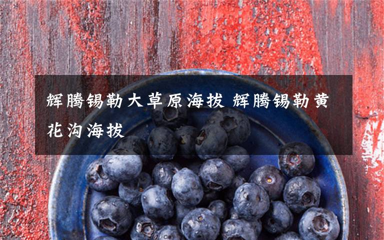 辉腾锡勒大草原海拔 辉腾锡勒黄花沟海拔