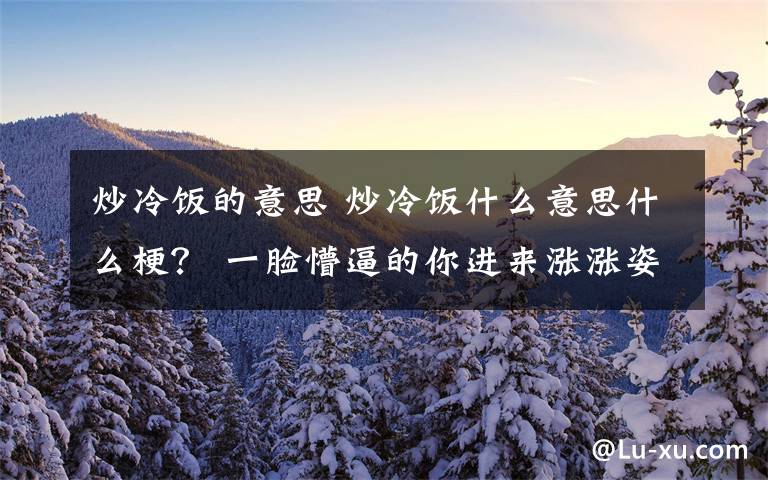 炒冷饭的意思 炒冷饭什么意思什么梗？ 一脸懵逼的你进来涨涨姿势鸭！