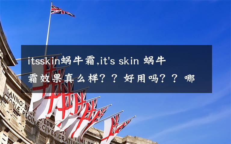 itsskin蜗牛霜,it's skin 蜗牛霜效果真么样？？好用吗？？哪里可以买到正品？？