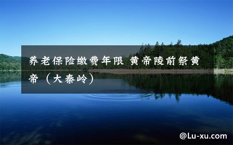 养老保险缴费年限 黄帝陵前祭黄帝（大秦岭）文章配图