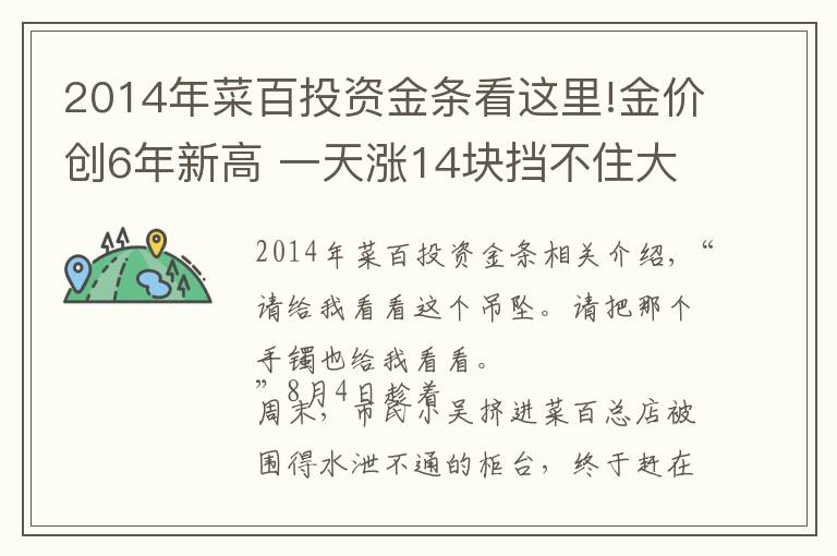 2014年菜百投资金条看这里!金价创6年新高 一天涨14块挡不住大妈狂买