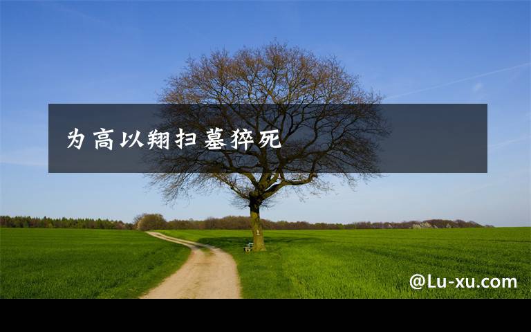 为高以翔扫墓猝死文章配图