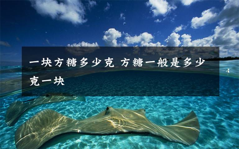 一块方糖多少克 方糖一般是多少克一块