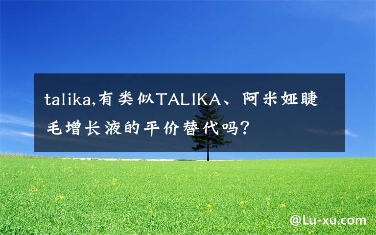 talika,有类似TALIKA、阿米娅睫毛增长液的平价替代吗？