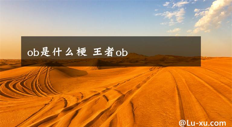 ob是什么梗 王者ob文章配图