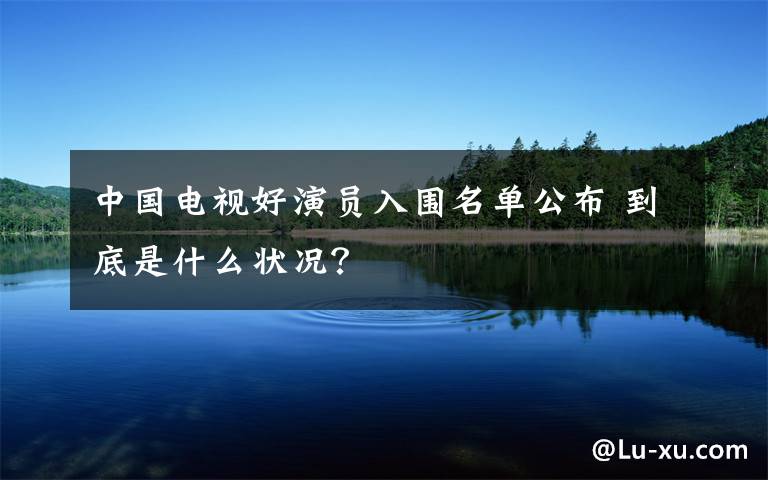 中国电视好演员入围名单公布 到底是什么状况？