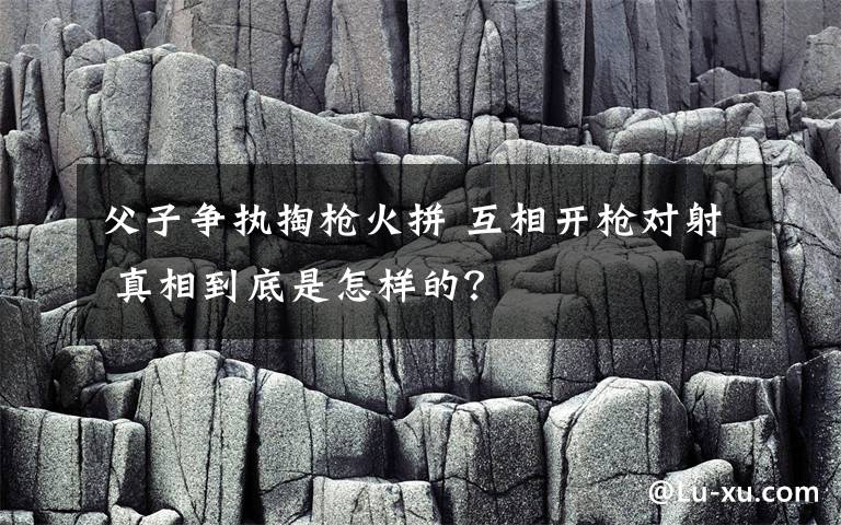 父子争执掏枪火拼 互相开枪对射 真相到底是怎样的？