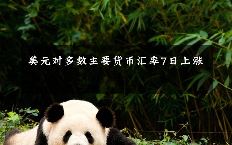 美元对多数主要货币汇率7日上涨文章配图