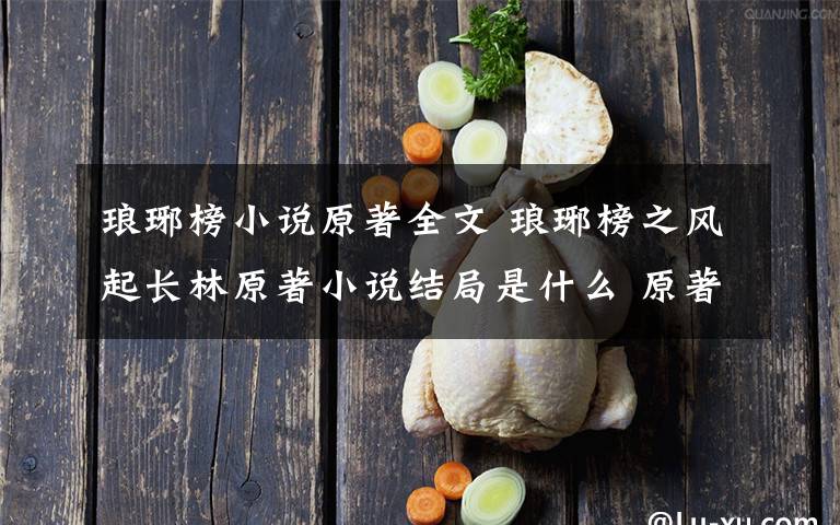 琅琊榜小说原著全文 琅琊榜之风起长林原著小说结局是什么 原著小说结局原文介绍文章配图