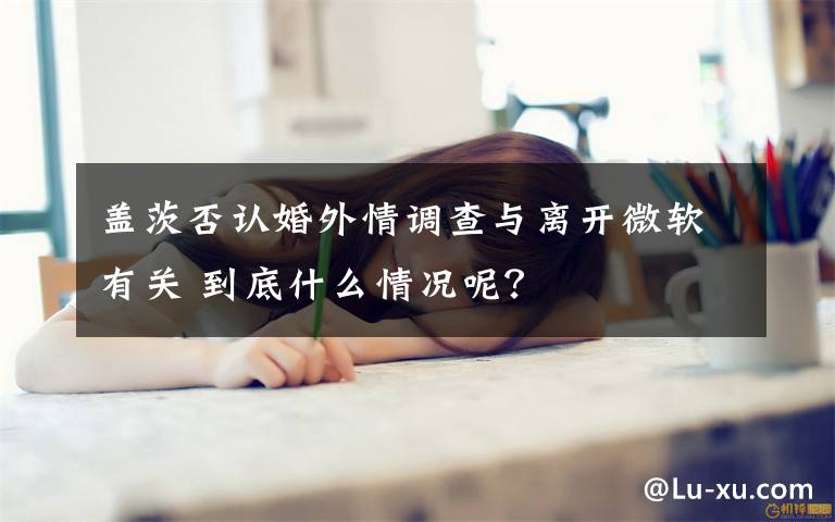 盖茨否认婚外情调查与离开微软有关 到底什么情况呢？