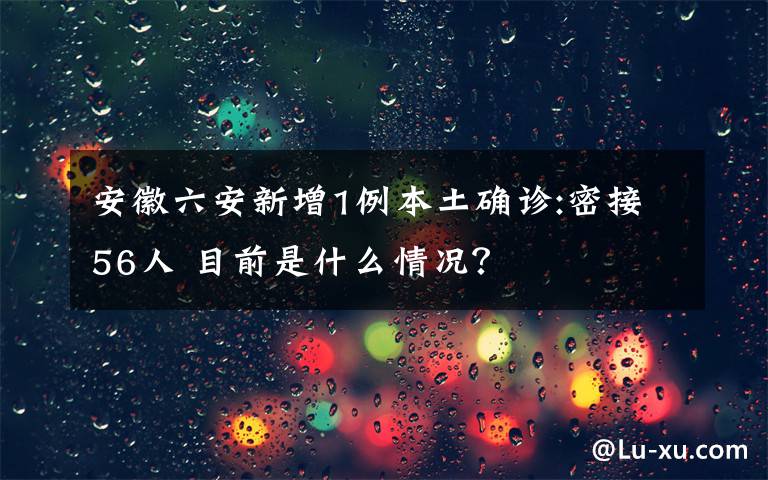 安徽六安新增1例本土确诊:密接56人 目前是什么情况？