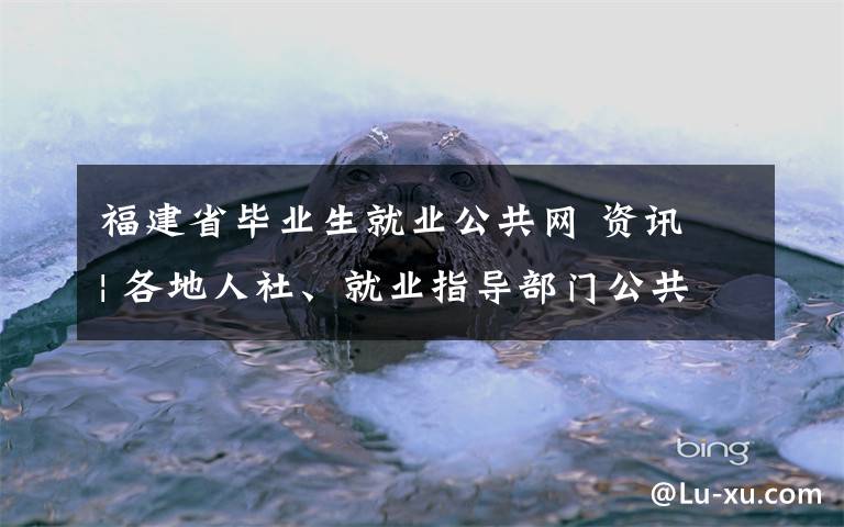 福建省毕业生就业公共网 资讯 | 各地人社、就业指导部门公共就业服务信息网址