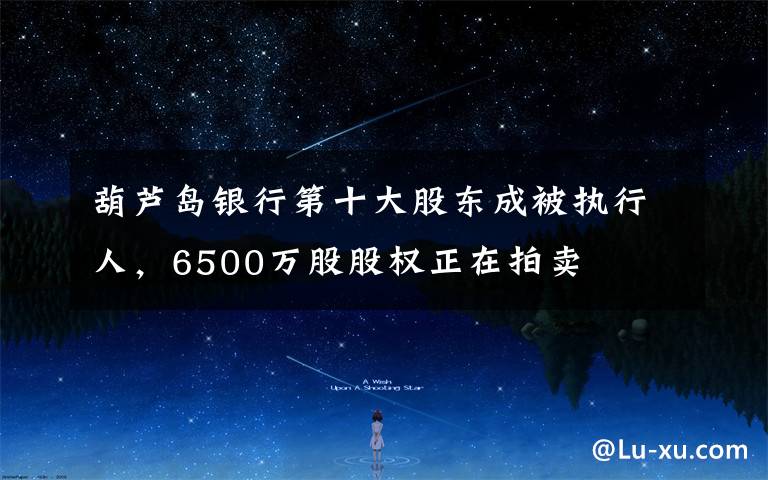 葫芦岛银行第十大股东成被执行人，6500万股股权正在拍卖文章配图
