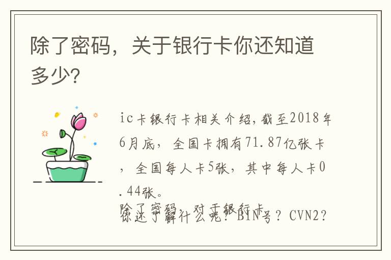 除了密码，关于银行卡你还知道多少？文章配图
