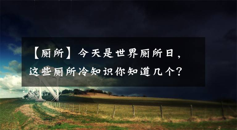 【厕所】今天是世界厕所日，这些厕所冷知识你知道几个？