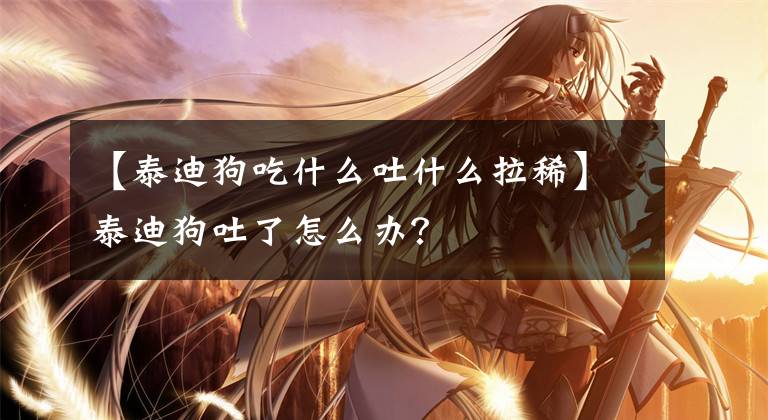 【泰迪狗吃什么吐什么拉稀】泰迪狗吐了怎么办？文章配图