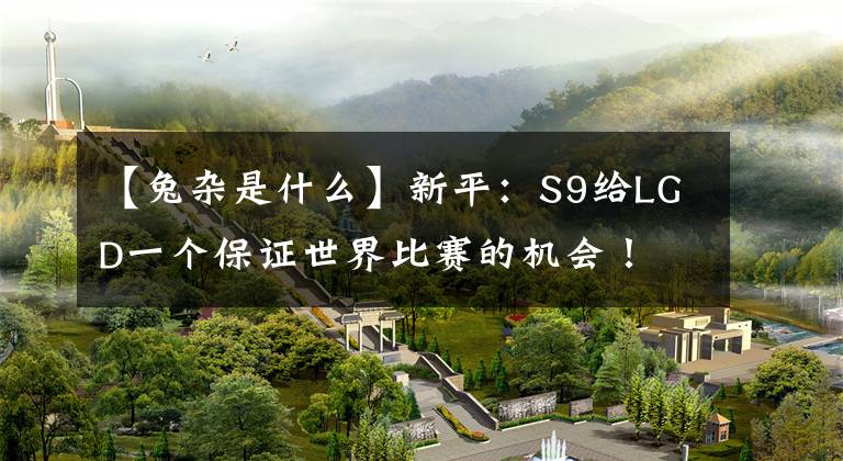 【兔杂是什么】新平：S9给LGD一个保证世界比赛的机会！文章配图