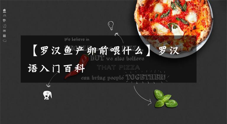 【罗汉鱼产卵前喂什么】罗汉语入门百科文章配图