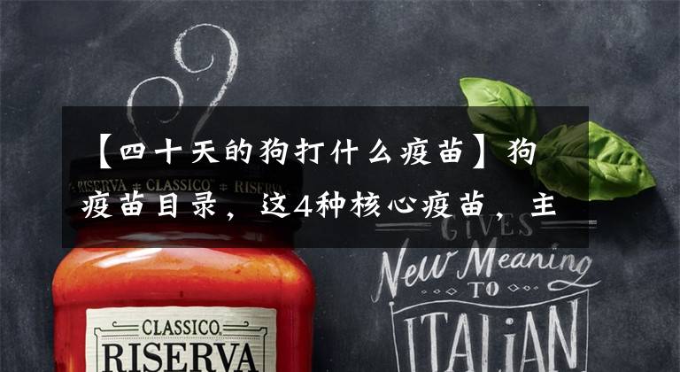 【四十天的狗打什么疫苗】狗疫苗目录，这4种核心疫苗，主人必须带狗去打文章配图