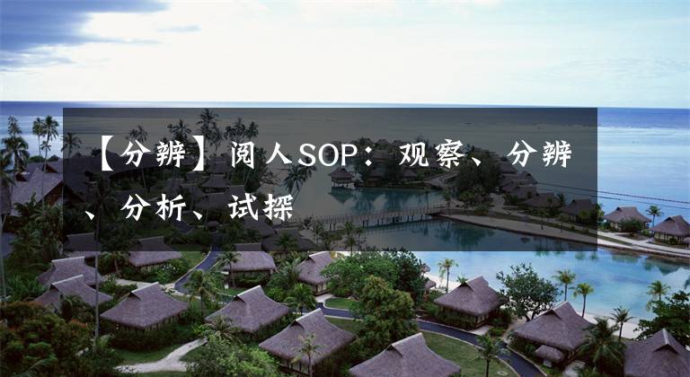 【分辨】阅人SOP：观察、分辨、分析、试探