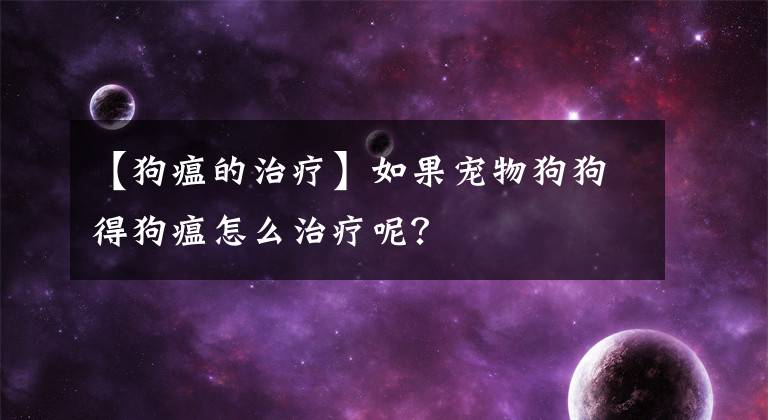 【狗瘟的治疗】如果宠物狗狗得狗瘟怎么治疗呢？