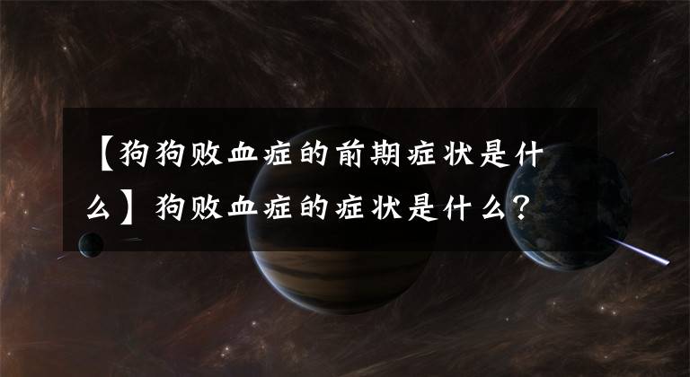 【狗狗败血症的前期症状是什么】狗败血症的症状是什么？