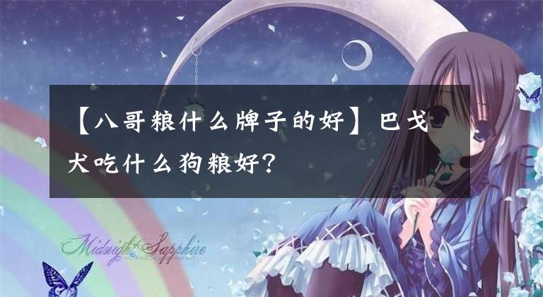 【八哥粮什么牌子的好】巴戈犬吃什么狗粮好？文章配图