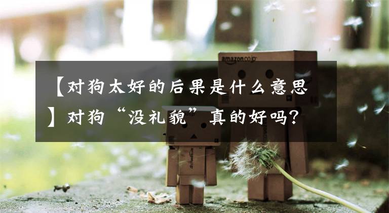 【对狗太好的后果是什么意思】对狗“没礼貌”真的好吗？造成的伤害，你不会承受的文章配图