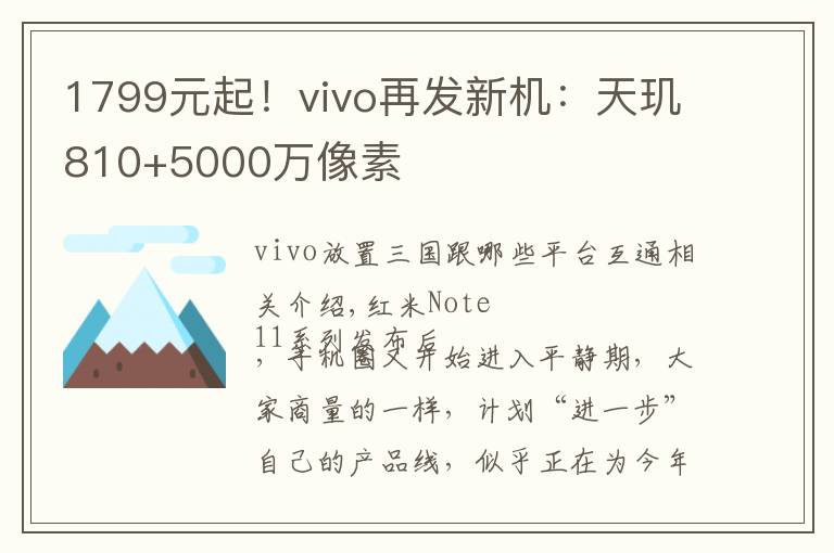 1799元起！vivo再发新机：天玑810+5000万像素