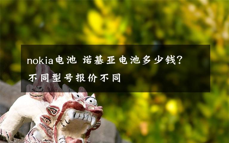 nokia电池 诺基亚电池多少钱？不同型号报价不同文章配图
