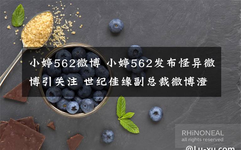 小婷562微博 小婷562发布怪异微博引关注 世纪佳缘副总裁微博澄清