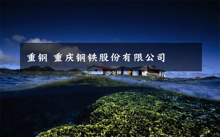 重钢 重庆钢铁股份有限公司文章配图