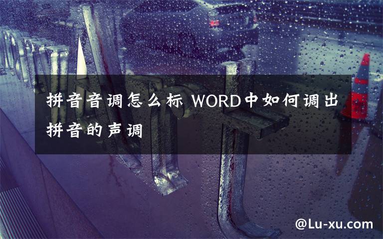 拼音音调怎么标 WORD中如何调出拼音的声调文章配图