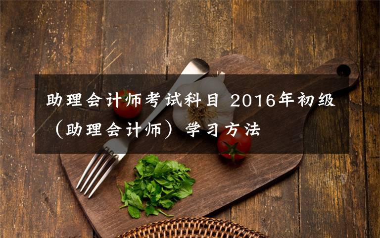 助理会计师考试科目 2016年初级（助理会计师）学习方法文章配图