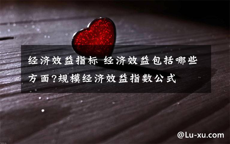 经济效益指标 经济效益包括哪些方面?规模经济效益指数公式文章配图