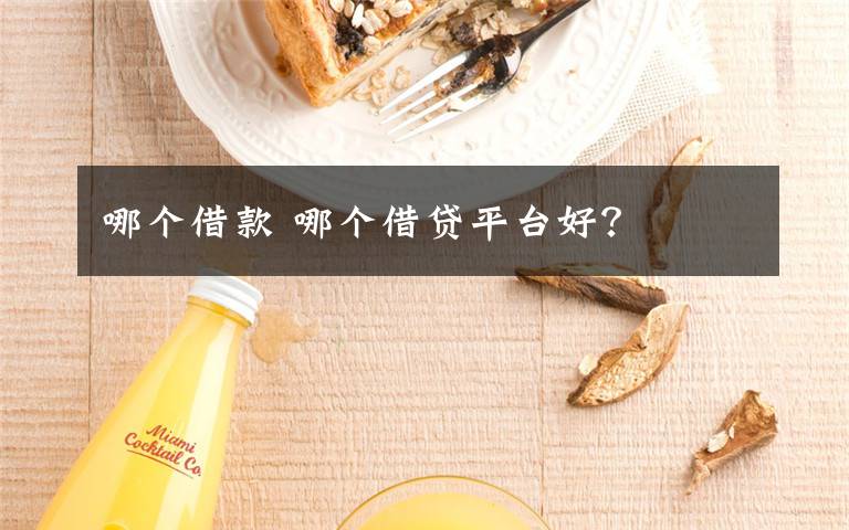 哪个借款 哪个借贷平台好？文章配图