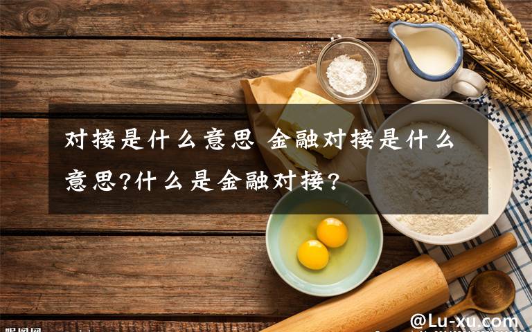 对接是什么意思 金融对接是什么意思?什么是金融对接?文章配图