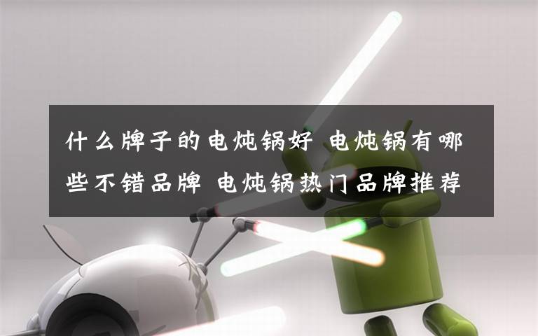 什么牌子的电炖锅好 电炖锅有哪些不错品牌 电炖锅热门品牌推荐【详解】文章配图