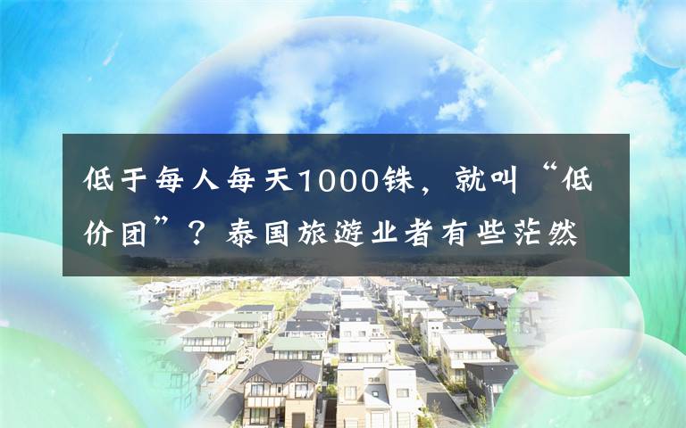 低于每人每天1000铢，就叫“低价团”？泰国旅游业者有些茫然文章配图