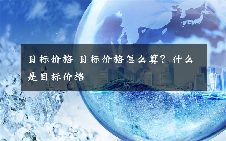 目标价格 目标价格怎么算？什么是目标价格文章配图