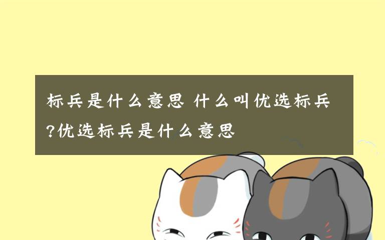 标兵是什么意思 什么叫优选标兵?优选标兵是什么意思文章配图