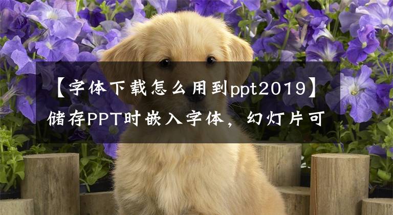 【字体下载怎么用到ppt2019】储存PPT时嵌入字体，幻灯片可以在其他电脑上表示相同的样式。