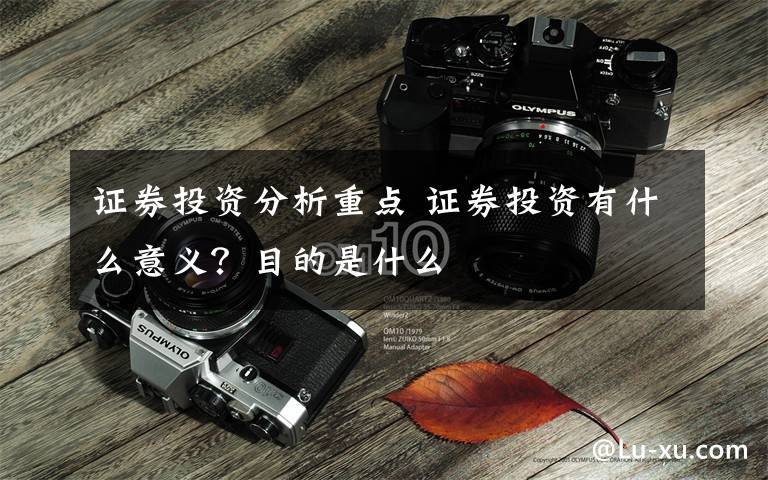 证券投资分析重点 证券投资有什么意义？目的是什么文章配图